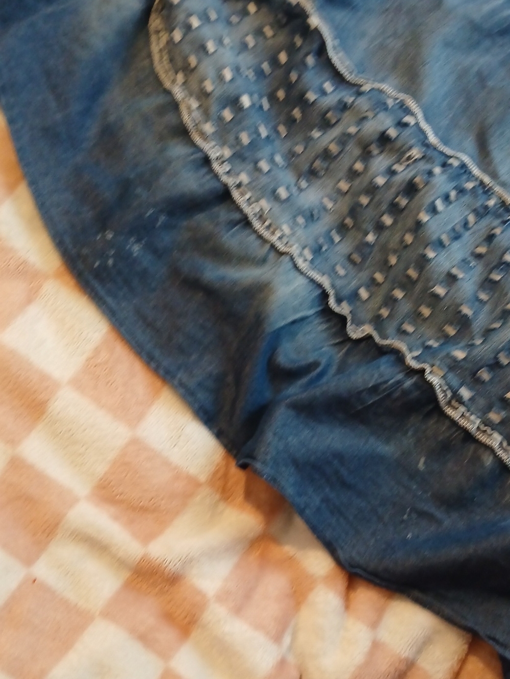 Lapis Blue Smocked Tiered Maxi Skirt - Picture 3 of 5